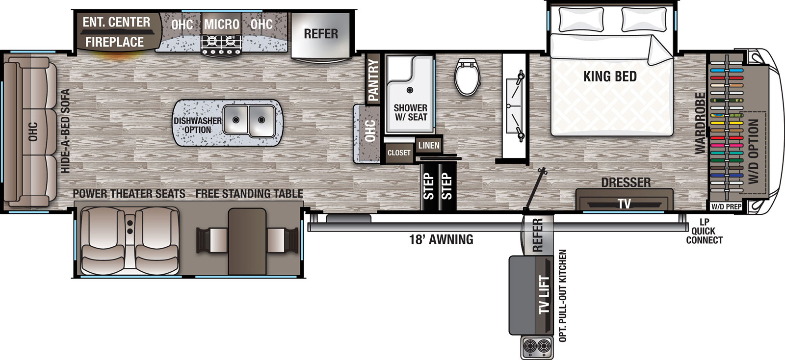 2020 FOREST RIVER CEDAR CREEK 34IK, , floor-plans-day image number 0